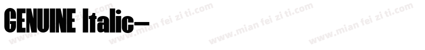 GENUINE Italic字体转换